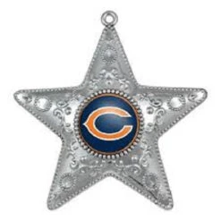 Chicago Bears NFL Sports Collectors Series Silver Star Ornament