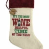 Northlight It's The Most Wine Derful Time Of The Year Christmas Holiday Stocking