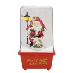 Musical Santa Claus Christmas Glittering Snow Dome - 11.5"