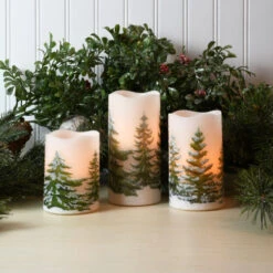 Battery Operated LED Wax Candles, Green Pines - Set Of 3 5 Battery Operated LED Wax Candles, Green Pines - Set Of 3 -Northlight Sale Store 4b55167e 3bab 49ea 815b 2ae76b59072e 12086.1694700174