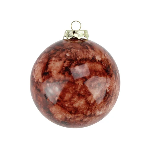 4ct Sienna Brown Marbled Shatterproof Shiny Christmas Ball Ornaments 3.25" (80mm) 1 4ct Sienna Brown Marbled Shatterproof Shiny Christmas Ball Ornaments 3.25" (80mm)