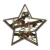 Northlight Wood Framed Star With Mixed Branches And Bells Table Or Wall Decoration - 15.25"