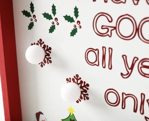 BRUBAKER Christmas Countdown Calendar - Wooden Board With Calendar Sheets - White With 6 LED Lights - 11 X 1.57 X 14 Inches 6 BRUBAKER Christmas Countdown Calendar - Wooden Board With Calendar Sheets - White With 6 LED Lights - 11 X 1.57 X 14 Inches - Image 6