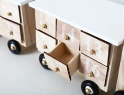 BRUBAKER Reusable Wooden Advent Calendar To Fill - White Locomotive With 24 Doors - DIY Christmas Calendar 18.11 X 3.74 X 4.21 Inches 7 BRUBAKER Reusable Wooden Advent Calendar To Fill - White Locomotive With 24 Doors - DIY Christmas Calendar 18.11 X 3.74 X 4.21 Inches -Northlight Sale Store AdventCalendar PETZ171394 4251219616728.3000.002 51230.1633721502