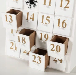 BRUBAKER Reusable Wooden Advent Calendar To Fill - White Snow House With LED Lighting - DIY Christmas Calendar 9.57 X 17.72 X 3.15 Inches -Northlight Sale Store AdventCalendar PETZ171440 4251219616650.3000.003 44522.1633722396