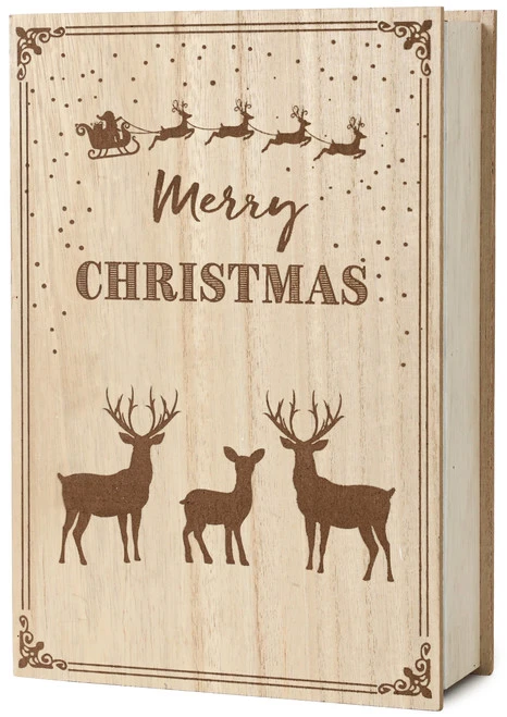 BRUBAKER Reusable Wooden Advent Calendar To Fill - Merry Christmas Book - DIY Christmas Calendar 7.72 X 2.95 X 11.81 Inches 4 BRUBAKER Reusable Wooden Advent Calendar To Fill - Merry Christmas Book - DIY Christmas Calendar 7.72 X 2.95 X 11.81 Inches - Image 4