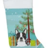 Christmas Tree And Boston Terrier Christmas Stocking BB1575CS