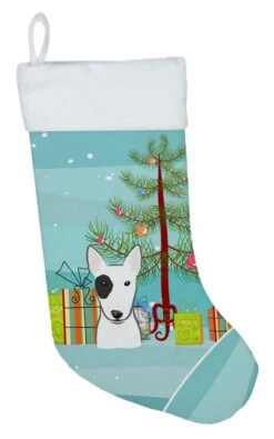 Christmas Tree And Bull Terrier Christmas Stocking BB1581CS