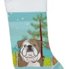 Christmas Tree And English Bulldog Christmas Stocking BB1591CS