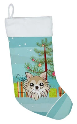 Christmas Tree And Chihuahua Christmas Stocking BB1623CS