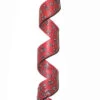 Twisted Paisley Bandana Christmas Garland - 3' - Red And Black - Unlit