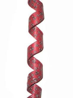 Twisted Paisley Bandana Christmas Garland - 3' - Red And Black - Unlit