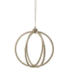 Jute Wrapped Christmas Hanging Ornament 19" (480mm)