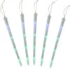 Northlight Set Of 5 Color Changing Cascading Icicle Christmas Light Tubes - 13 Ft Clear Wire