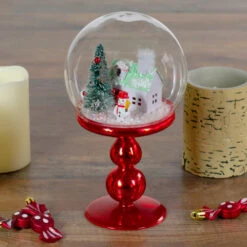 Northlight Holiday Scene Pedestal Globe Decoration -8.75" - Red -Northlight Sale Store avon f4056041 3 36734.1591032014