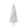Northlight 6.5' Pre-Lit Pencil White Winston Pine Artificial Christmas Tree - Multi LED Lights