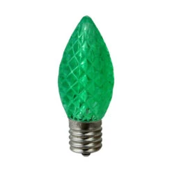Northlight Pack Of 25 Faceted LED C9 Green Christmas Replacement Bulbs