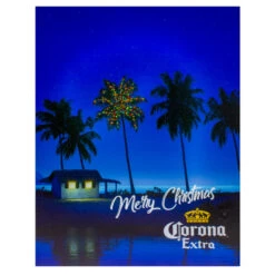 18.75" Motion Activated Musical Lighted Corona Christmas Wall Art
