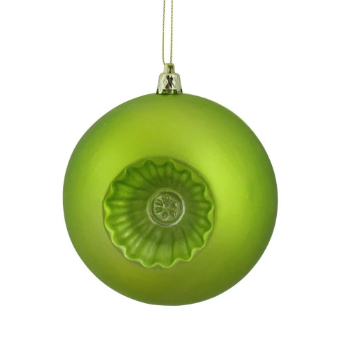 6ct Green Retro Reflector Matte Christmas Ball Ornaments 4" (100mm) 1 6ct Green Retro Reflector Matte Christmas Ball Ornaments 4" (100mm)