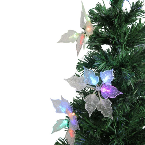 3' Pre-Lit Medium Fiber Optic Floral Artificial Christmas Tree - Multi-Color Lights 2 3' Pre-Lit Medium Fiber Optic Floral Artificial Christmas Tree - Multi-Color Lights - Image 2