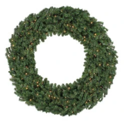 Northlight Pre-Lit Canadian Pine Commercial Christmas Wreath - 10' - Clear Lights