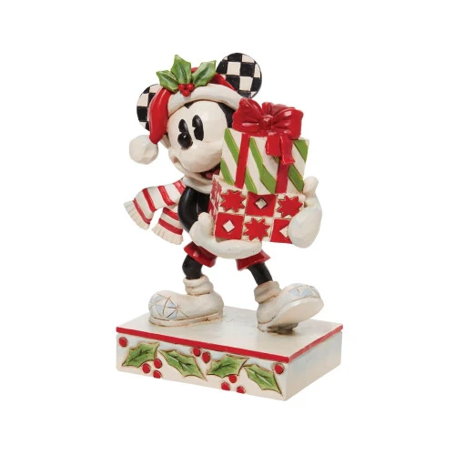 Department 56 Dept 56 Mickey With Stacked Presents Christmas Figure 2 Department 56 Dept 56 Mickey With Stacked Presents Christmas Figure - Image 2