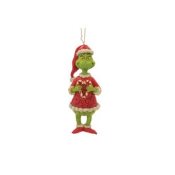 Department 56 Dept 56 Grinch Holding Candy Cane Christmas Ornament