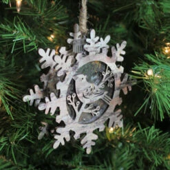 Northlight 6" Brown And Gray Pre-Lit Snowflake With Bird Christmas Ornament 5 Northlight 6" Brown And Gray Pre-Lit Snowflake With Bird Christmas Ornament -Northlight Sale Store e179bphauaxsylsttvr69vi007bapau8 14222.1588357555