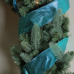 Northlight Shimmering Teal Solid Wired Christmas Craft Ribbon 2.5" X 10 Yards 5 Northlight Shimmering Teal Solid Wired Christmas Craft Ribbon 2.5" X 10 Yards -Northlight Sale Store epkus7zscnzu5kbl5oo1dx4s1nnb1fdb 86604.1665174053