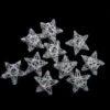 10 Battery Operated Clear LED Spun Glass Star Christmas Lights