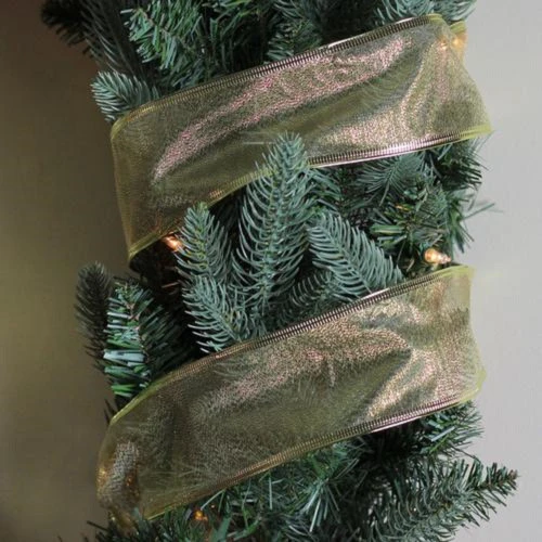 Northlight Textured Gold Wired Christmas Craft Ribbon 2.5" X 10 Yards 3 Northlight Textured Gold Wired Christmas Craft Ribbon 2.5" X 10 Yards - Image 3