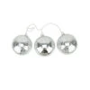 PENN Set Of 3 Lighted Silver Mercury Glass Finish Ball Christmas Ornaments - Clear Lights