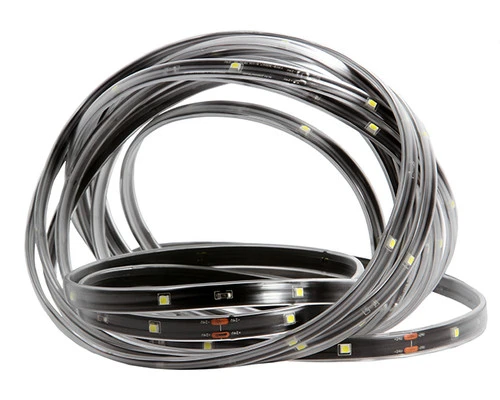 18' Blue LED Outdoor Christmas Linear Tape Lighting - Black Finish 2 18' Blue LED Outdoor Christmas Linear Tape Lighting - Black Finish - Image 2