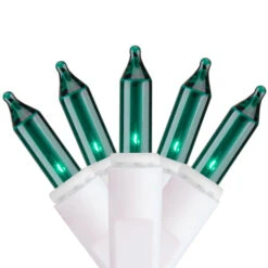 Set Of 100 Green Everglow Icicle Christmas Lights, 6.6' White Wire -Northlight Sale Store hofert 1762 29 2 35211.1665580322