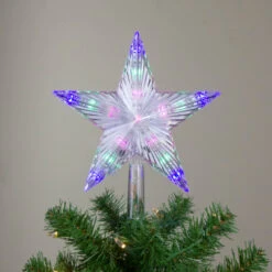 9.5" Lighted Color Changing 5 Point Star Tree Topper - White And Blue LED Lights -Northlight Sale Store hofert 1980 5 42310.1588406383
