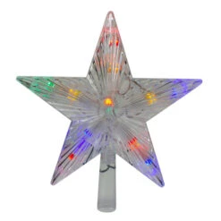 9.5" Lighted Color Changing 5 Point Star Tree Topper - White And Blue LED Lights
