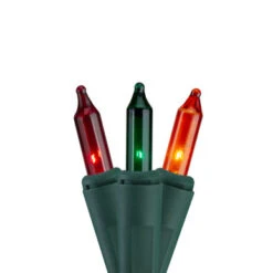 150ct Multi Everglow 8-Function Mini Christmas Lights - 37.5ft, Green Wire