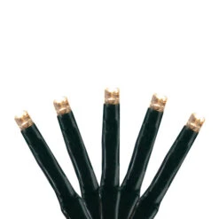 200 Warm White LED M3 Cluster Wide Angle Mini Christmas Lights - 20.5 Ft Black Wire