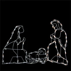 Northlight 25.5" Holy Family Nativity Scene Lighted Outdoor Christmas Decor