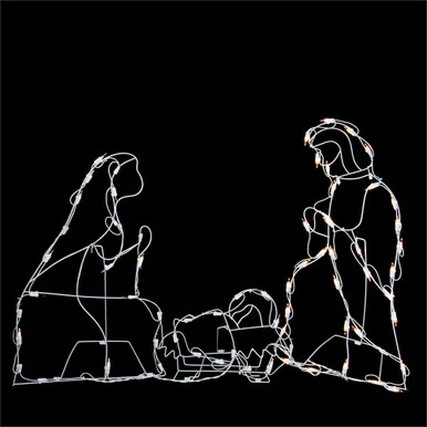 Northlight 25.5" Holy Family Nativity Scene Lighted Outdoor Christmas Decor 1 Northlight 25.5" Holy Family Nativity Scene Lighted Outdoor Christmas Decor