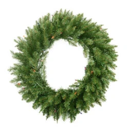 Pre-Lit Northern Pine Artificial Christmas Wreath - 36" - Multi-Color Lights