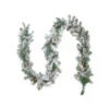 Northlight Pre-lit Flocked Victoria Pine Artificial Christmas Garland - 9' X 8" - Clear Lights