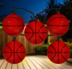 10ct Basketball Sport Christmas Novelty Light Set - 11.5 Ft Green Wire -Northlight Sale Store ksa20ul0402 styled 01 14756.1710531159