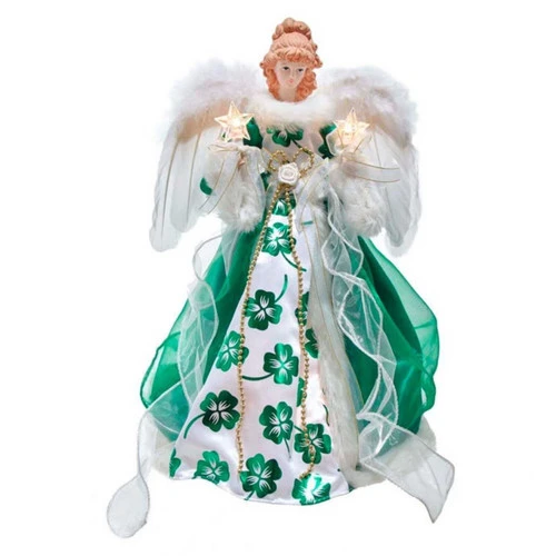 16" Lighted Irish Angel Christmas Tree Topper 1 16" Lighted Irish Angel Christmas Tree Topper