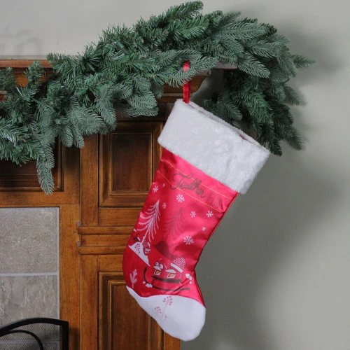 19"Angry Birds Red With White Cuff Decorative Printed Christmas Stocking 2 19"Angry Birds Red With White Cuff Decorative Printed Christmas Stocking - Image 2