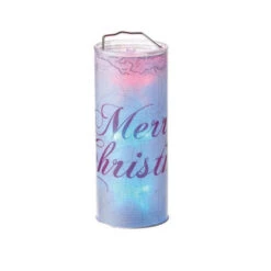12" Transparent "Merry Christmas" LED Color Changing Lighted Christmas Lantern