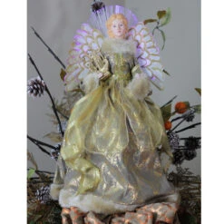 Northlight 16" Gold And Brown Lighted Angel In Gown With Harp Christmas Tree Topper -Northlight Sale Store mnfmceweuhbujjb6ruodk4k83jdzag2v 04341.1588415522