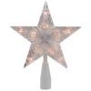 7.25" Clear 5-Point Star Traditional Christmas Tree Topper- Clear Lights