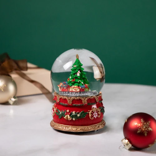Musical Christmas Tree And Train Water Globe - 5.5" 2 Musical Christmas Tree And Train Water Globe - 5.5" - Image 2