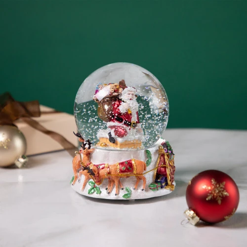 Northlight 6.5" Santa Delivering Gifts Musical Christmas Snow Globe 2 Northlight 6.5" Santa Delivering Gifts Musical Christmas Snow Globe - Image 2